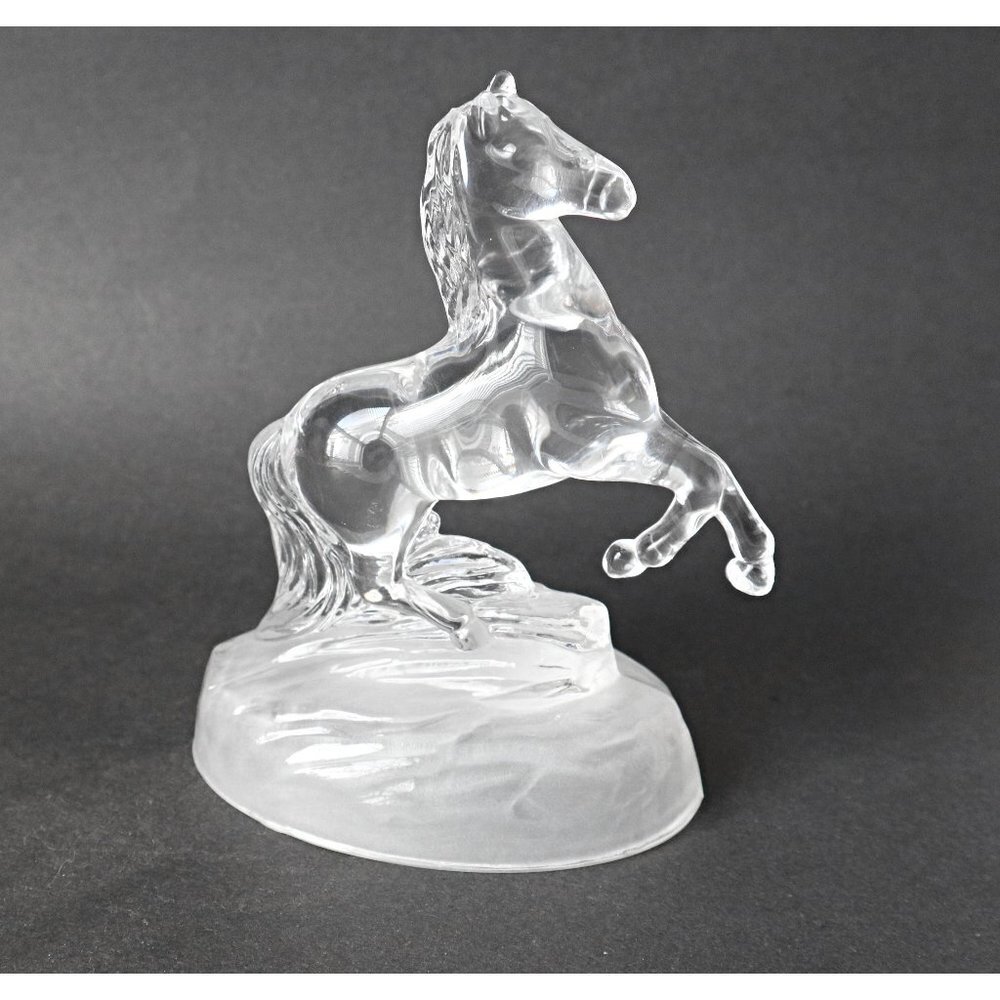 Vintage Cristal D'Arques France Lead Crystal Glass Horse Figurine Statue